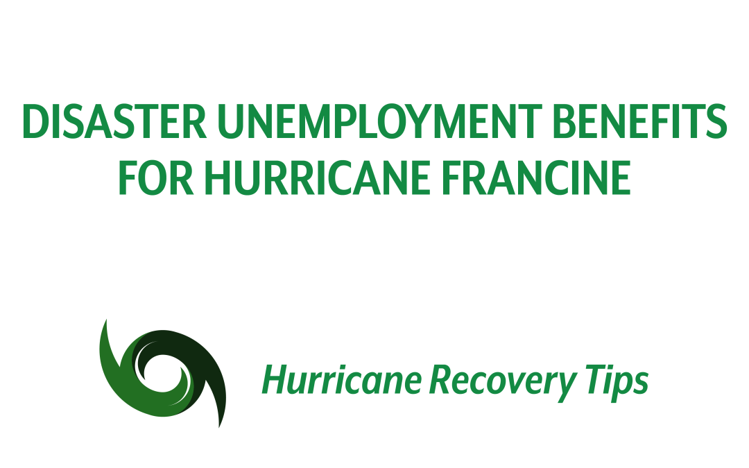 Disaster Unemployment Benefits for Hurricane Francine