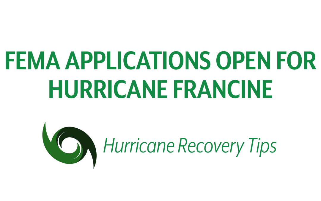 FEMA Applications Open for Hurricane Francine