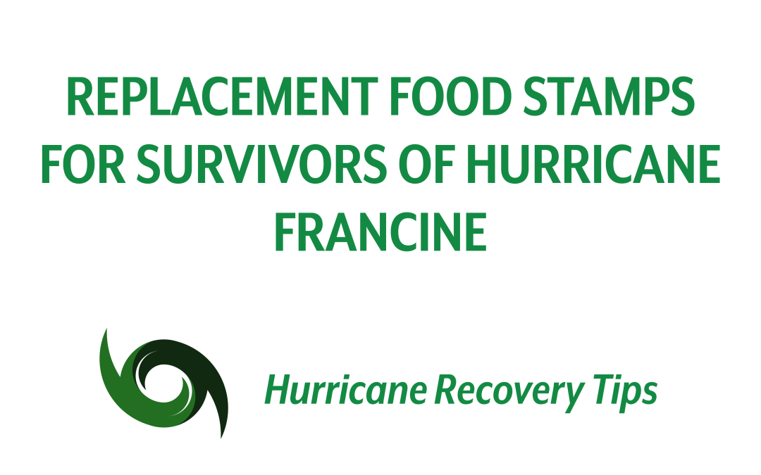 Replacement Food Stamps for Survivors of Hurricane Francine