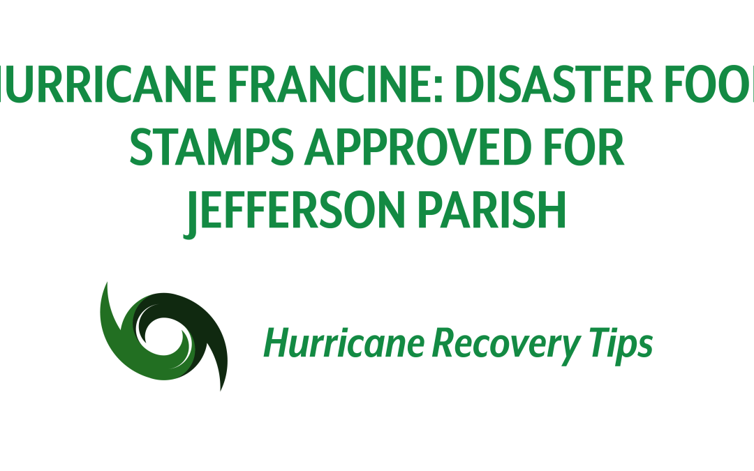 Hurricane Francine Disaster Food Stamps Approved for Jefferson Parish