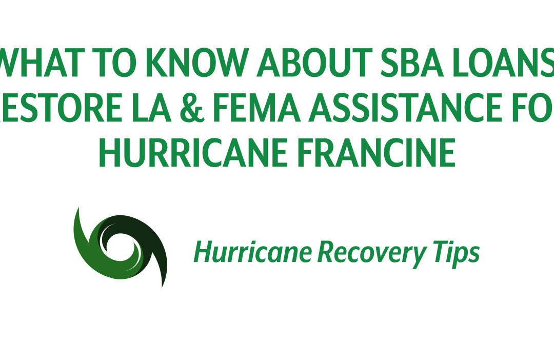 What to know about SBA Loans, Restore LA & FEMA Assistance for Hurricane Francine