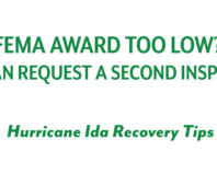 FEMA Award too Low? You can request a second inspection.
